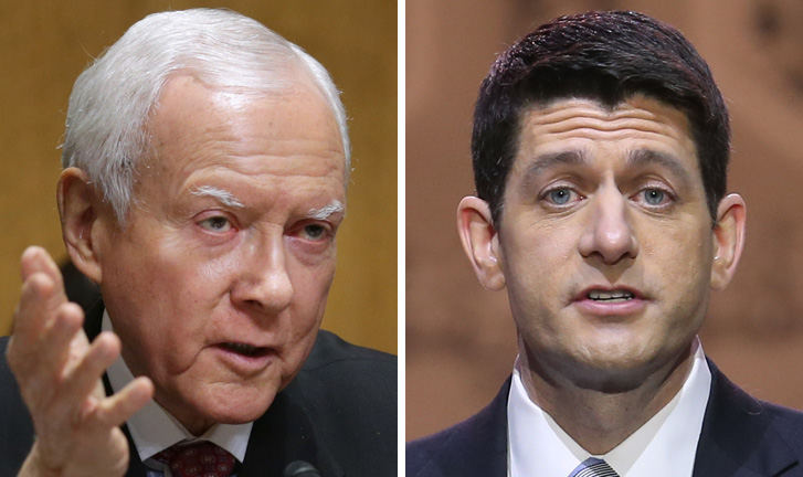 Senate Finance Committee Chairman Orrin Hatch and House Ways and Means Committee Chairman Paul Ryan called on the president to work with Congress to reform the system. (Getty Images photos)