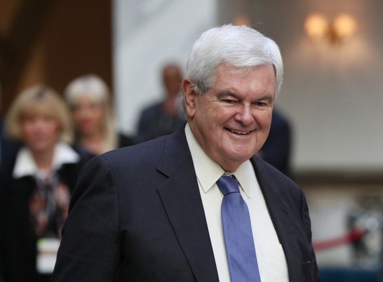 Former House Speaker Newt Gingrich said when Trump told him he wasn't going to be vice president, he started lobbying for a job as a long-term strategist. (AP Photo/Manuel Balce Ceneta)