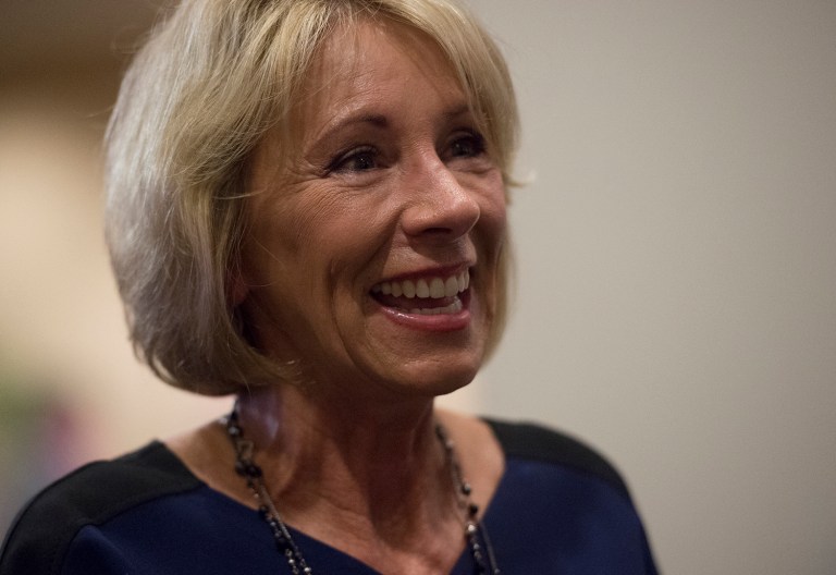 DeVos said the two had a 