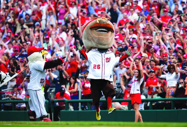 Manuel Balce Ceneta/AP
Teddy Roosevelt won the Presidents Race for the first time in the event's seven-year history at Nationals Park on Wednesday.