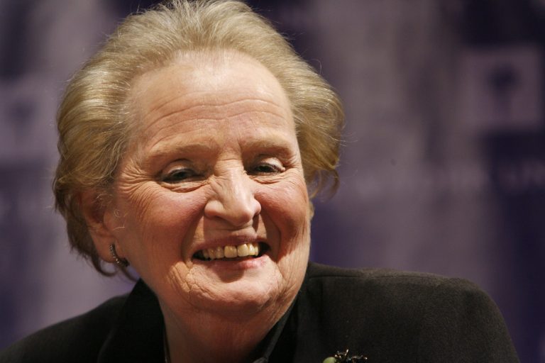 Former Secretary of State Madeleine Albright told NPR Thursday that the U.S.'s actions during the Kosovo crisis was illegal according to international law but still the right thing to do. (AP/Seth Wenig)