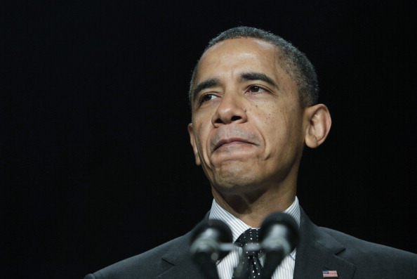WASHINGTON - FEBRUARY 7:  U.S. President Barack Obama speaks during the National Prayer Breakfast at the Washington Hilton February 7, 2013 in Washington, DC. Obama reportedly used the occasion to call for unity and common ground Washington politics.   (Photo by Chris Kleponis-Pool/Getty Images)