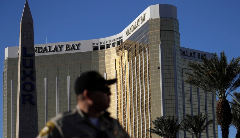 Officials said they do not know what stopped Paddock from shooting upon concertgoers. (AP Photo/John Locher)