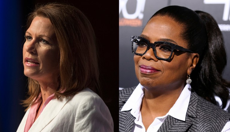 Former Rep. Michele Bachmann, R-Minn., (pictured left) got mocked by the Left over her faith. And yet, they said nothing when it came to Oprah Winfrey. (AP Photos)