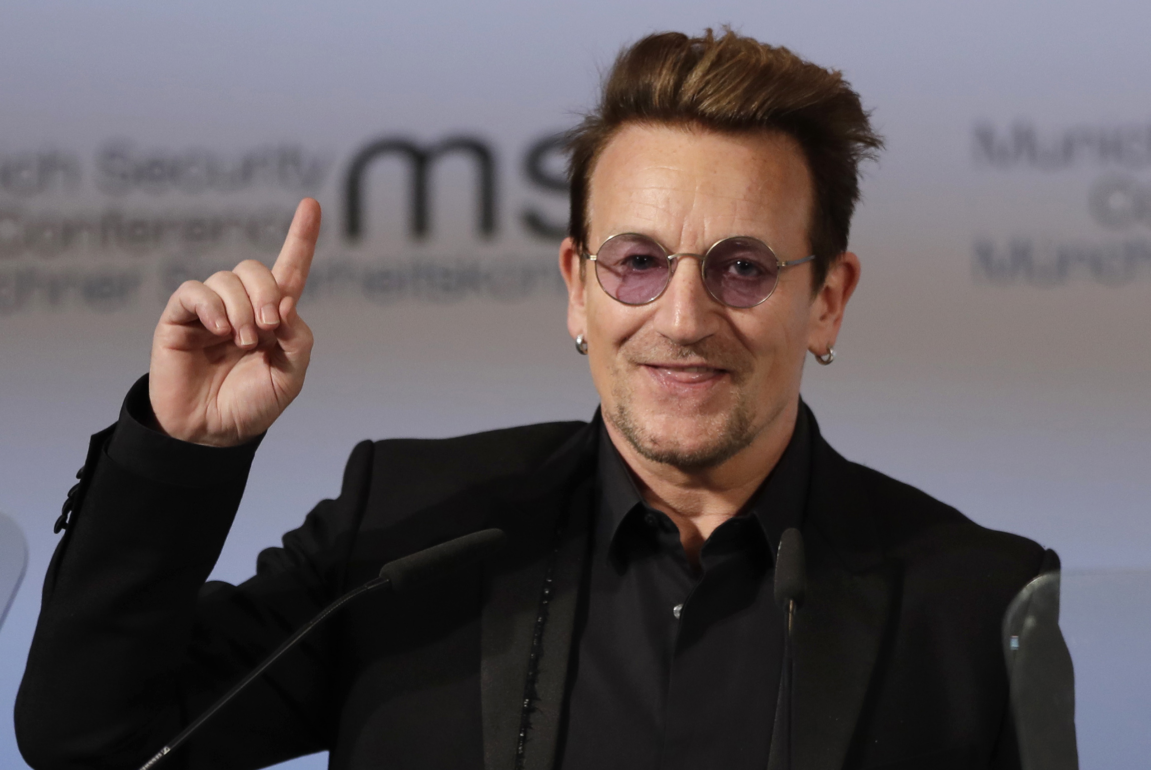Bono praises VP Pence in Munich for hitting the ground running