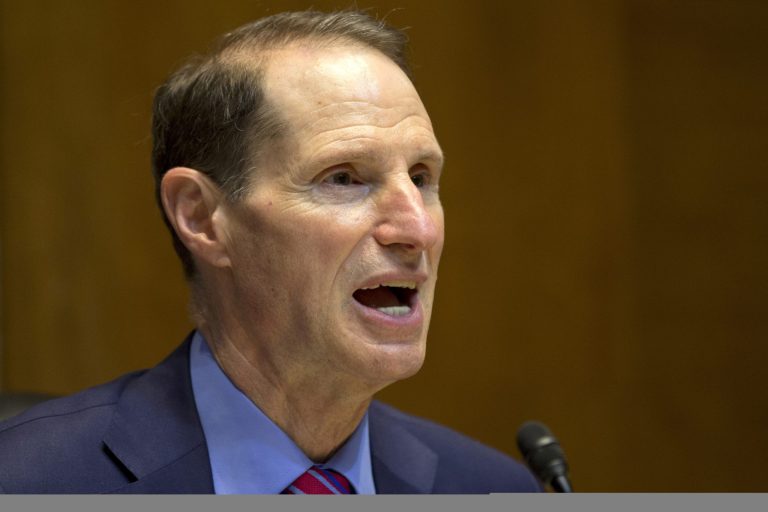 Outgoing Senate Energy and Natural Resources Committee Chairman Ron Wyden, D-Ore., speaks on Capitol Hill in Washington on June 6. (AP Photo/Jacquelyn Martin, File)