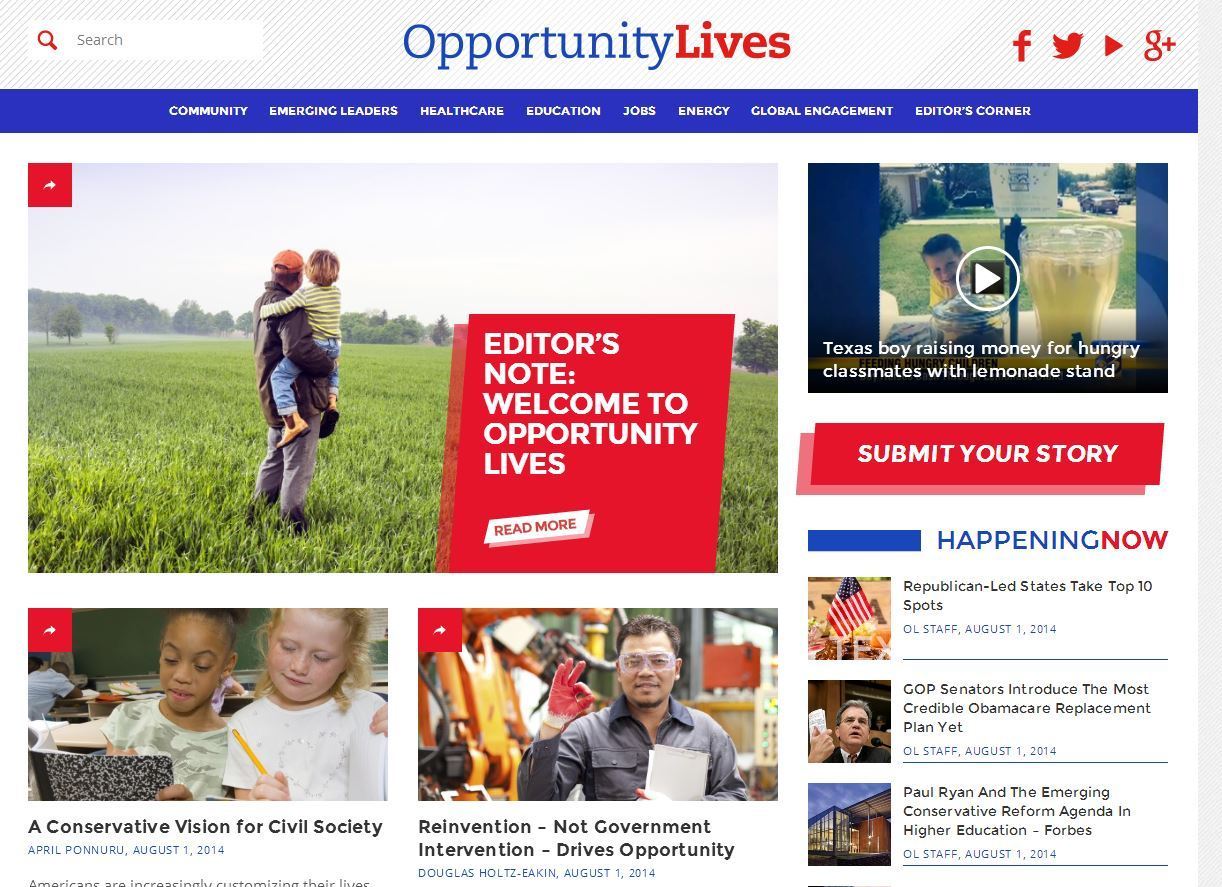 Former Tom Coburn aide promises ‘Opportunity Lives’ site will deliver news about solutions, not conflict