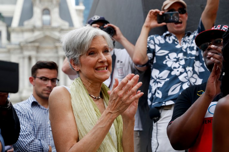 Jill Stein was officially chosen by the Green Party Saturday as its nominee for president at the party's convention in Houston. (AP Photo/John Minchillo)
