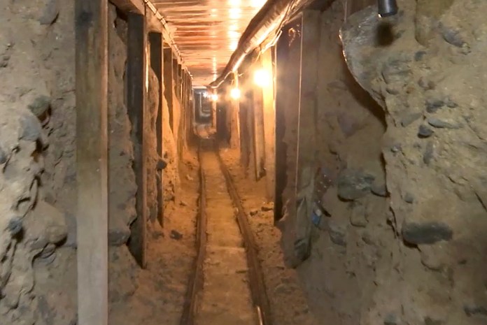 An underground tunnel.