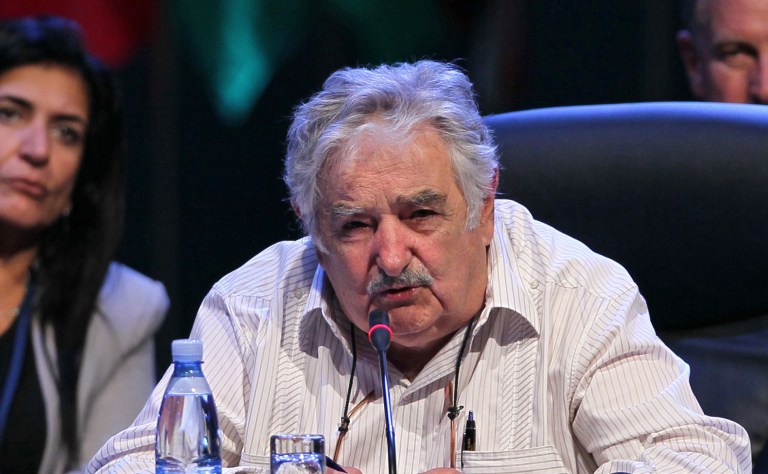 Uruguay's President Jose Mujica speaks on the second day of the CELAC Summit in Havana, Cuba, Wednesday, Jan. 29, 2014. Leaders from across Latin America and the Caribbean signed a resolution declaring the region a 