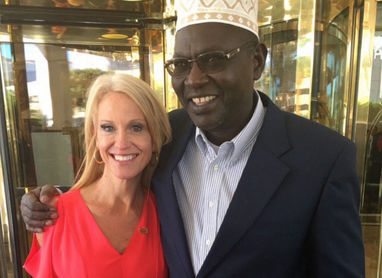 Conway poses with Obama’s half-brother