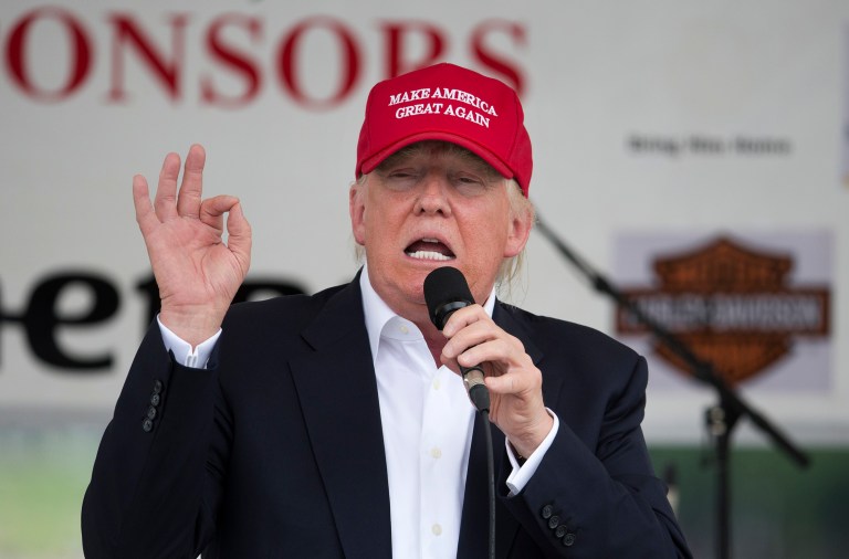 Republican presidential candidate Donald Trump is a unique political talent who might defeat Clinton in spite of his provocations. (AP Photo/Manuel Balce Ceneta)