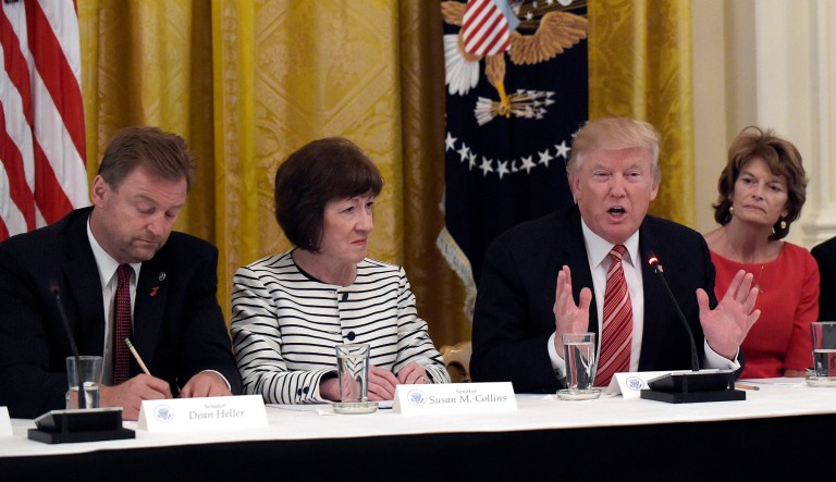 Sen. Lisa Murkowski (far right) said U.S. refiners could face "unintended consequences" if President Trump were to block a fleet of Saudi Arabia tankers from delivering oil here.