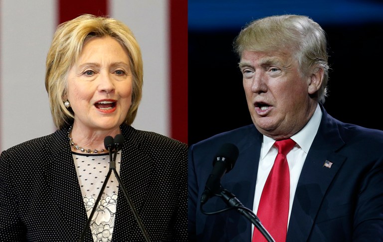 According to a new poll, Hillary Clinton maintains a 3-point nationwide lead, 46-43, in a matchup against Donald Trump. (AP Photo/Jay LaPrete)