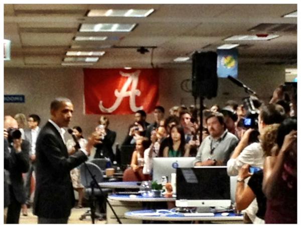 Obama ‘Drops In On Chicago HQ, and Fires Up the Team!’