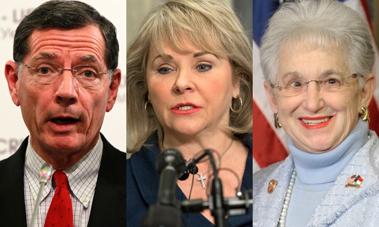 Wyoming Sen. John Barrasso will serve as chairman of the Republican National Convention's platform committee and Oklahoma Gov. Mary Fallin and North Carolina Congresswoman Virginia Foxx will serve as co-chairs. (AP Photos)