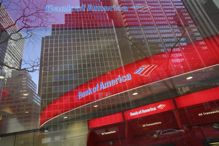 FILE - In this Jan. 25, 2009 file photo, a Bank of America branch office is shown in New York. The U.S. government urged that Bank of America Corp pay $863.6 million in damages after a federal jury found it liable for fraud over defective mortgages sold by its Countrywide unit. In a filing late Friday, Nov. 8, 2013, in the U.S. District Court in Manhattan, the government also asked for penalties against Rebecca Mairone, a former midlevel executive at the bank's Countrywide unit who the jury also found liable, 