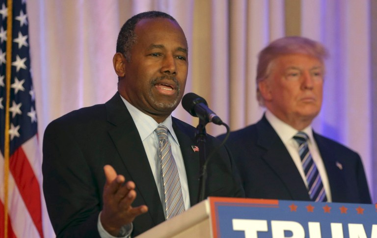 Ben Carson's work on Donald Trump's vice presidential selection team is done. (AP Photo/Lynne Sladky)