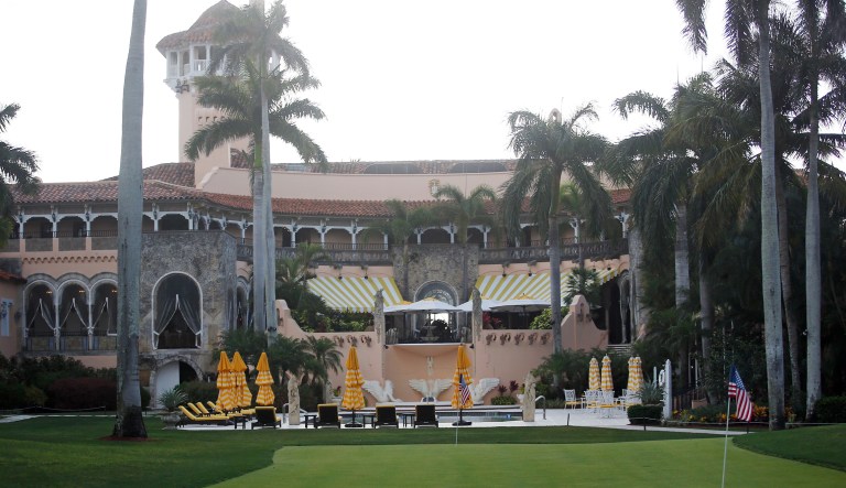 This Saturday, April 15, 2017, file photo shows President Donald Trump's Mar-a-Lago estate in Palm Beach, Fla. (AP Photo/Alex Brandon)