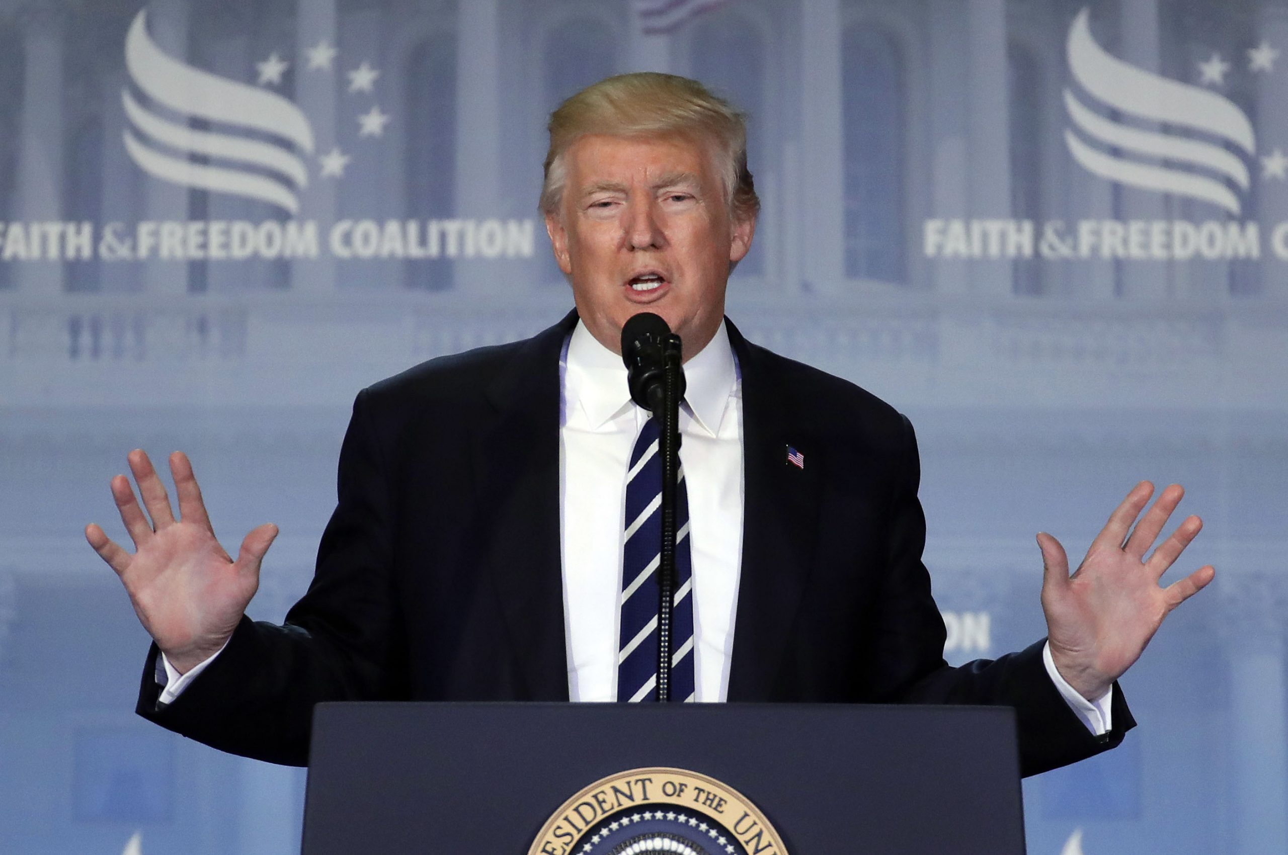 Trump renews call for full repeal of Obamacare before replacement after healthcare setback