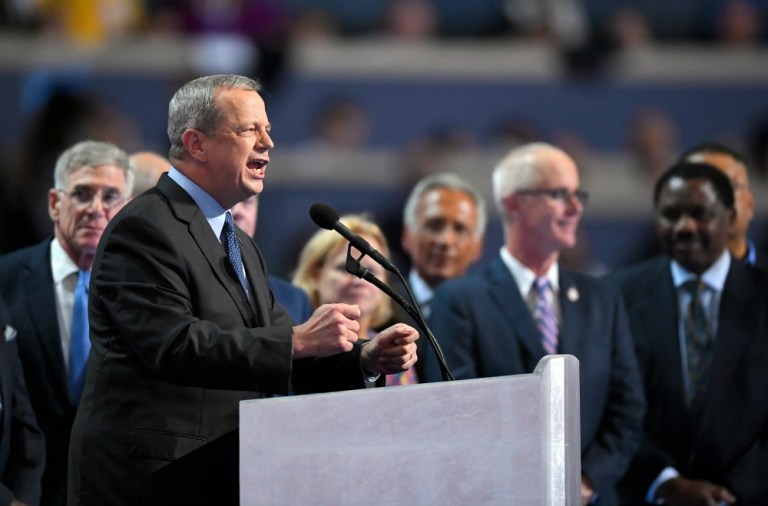 "He has no credibility to criticize me or my record or anything I have done," said Retired Gen. John Allen on ABC's "This Week" on Sunday. "I don't have to justify myself to him." (AP Photo)