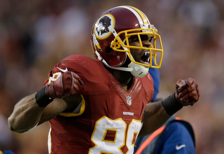 Washington Redskins wide receiver Pierre Garcon reportedly won't need surgery on his right foot. (AP Photo/Matt Slocum)