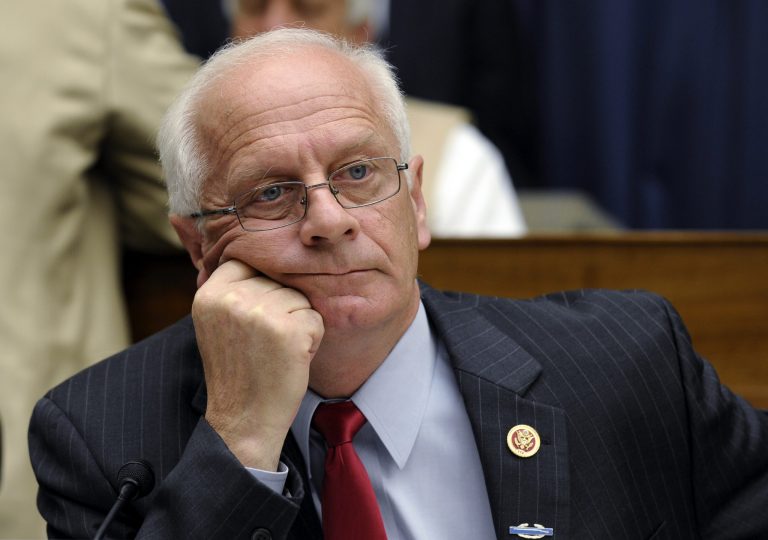 Rep. Kerry Bentivolio, R-Mich., waits for the start of a joint hearing with the House Natural Resources Committee and the House Oversight and Government Reform Committee on Capitol Hill in Washington, Wednesday, Oct. 16, 2013. (AP Photo/Susan Walsh)