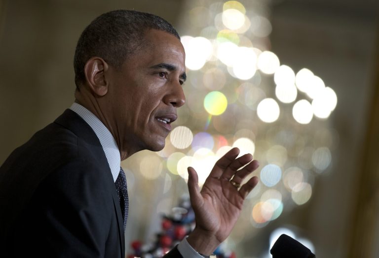 President Obama speaks in the East Room of the White House in Washington, Friday, Jan. 30, 2015. (AP Photo/Carolyn Kaster)