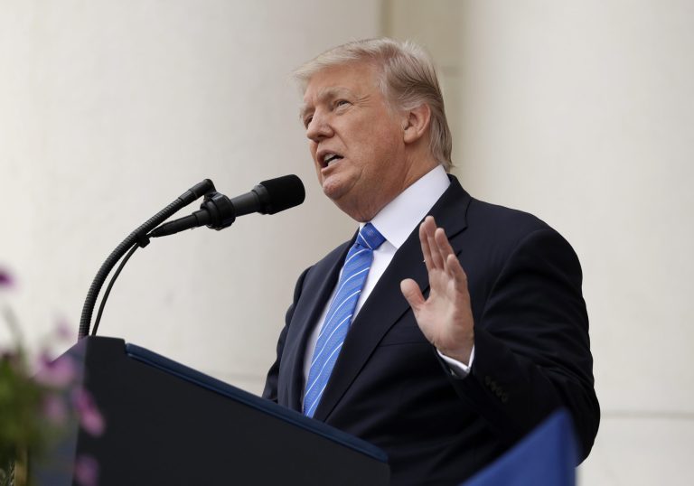 He called for more bipartisanship in Washington. (AP Photo/Evan Vucci)