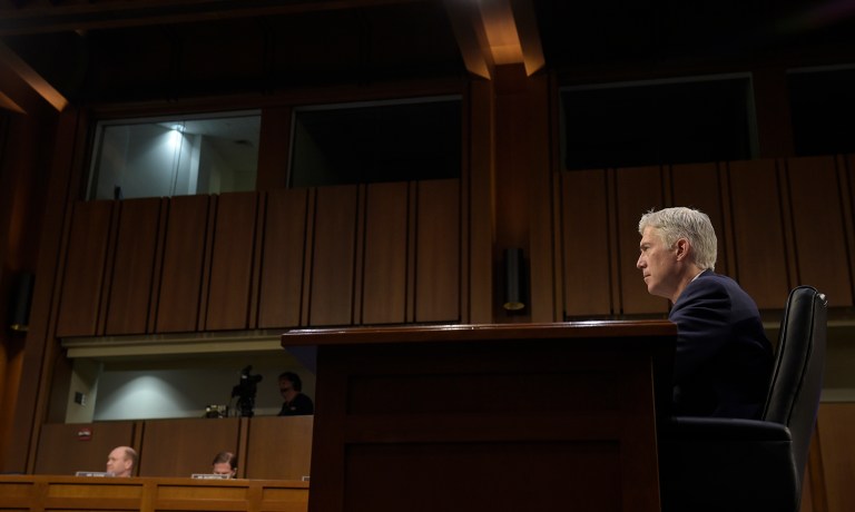 Newest justice will have private swearing-in at the Supreme Court, followed by one at the White House. (AP Photo/Susan Walsh)