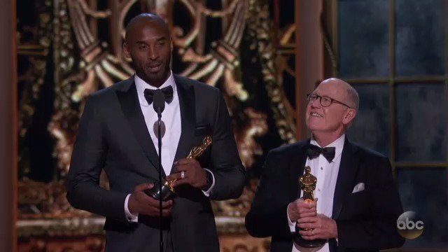 Kobe Bryant made the remark during his speech for winning best animated short film for 