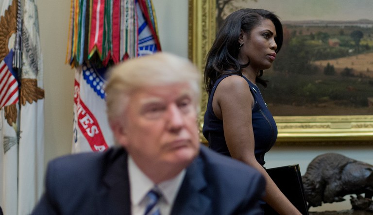 Former White House aide Omarosa Manigault left her post Wednesday. Reports are divided, however, over whether she willingly resigned or was forced out. (AP Photo/Pablo Martinez Monsivais)