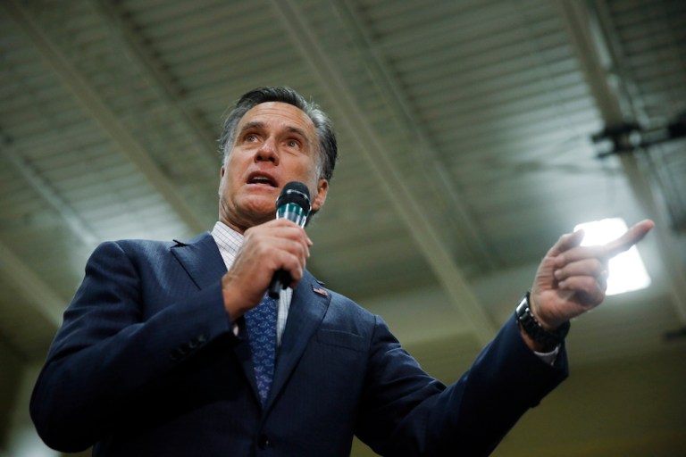 The 2012 GOP presidential nominee blames candidates for not going after Trump. (AP Photo/Matt Rourke)