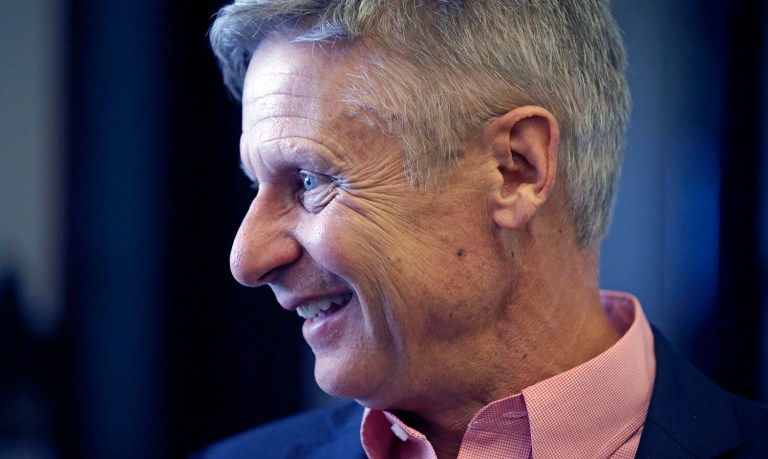 The Winston-Salem Journal's editorial board wrote Sunday that they surprised even themselves by endorsing Johnson, who has struggled to gain traction in the presidential race. (AP Photo/Rick Bowmer, File)