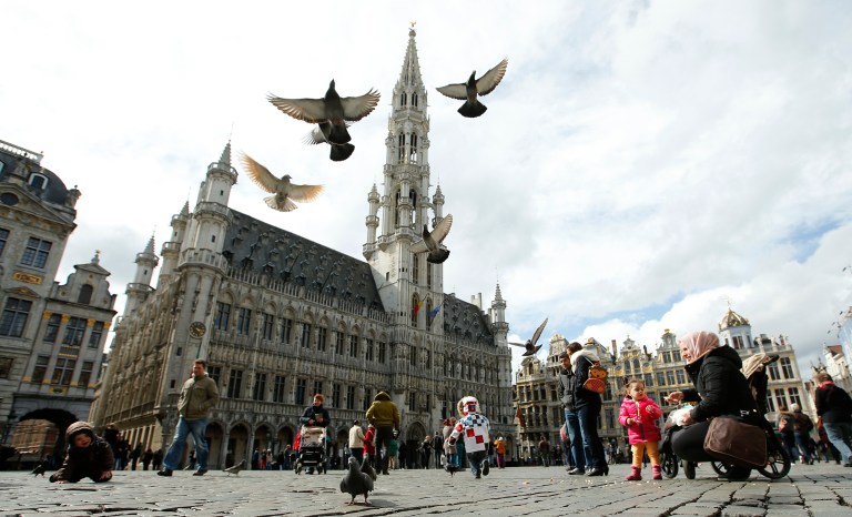 A Brussels Airport bombing suspect is still at large six days after the March 22 attacks that killed 35 people and wounded more than 270. (AP Photo/Alastair Grant)