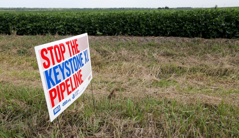 Proposed pipeline from Canada to Gulf Coast faces major fights in court and in Nebraska regulatory commission. (AP Photo/Nati Harnik)
