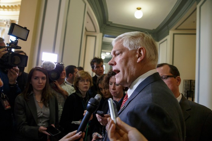 "We write laws, and we need to respect the president that he disagrees with us, but that is why the courts would be involved," said House Rules Committee Chairman Pete Sessions, R-Texas. (AP Photo/J. Scott Applewhite)