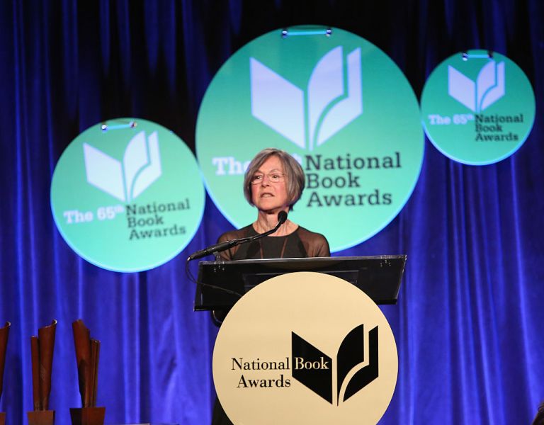 Louise Gluck attends 2014 National Book Awards on November 19, 2014 in New York City. (Photo by Robin Marchant/Getty Images)