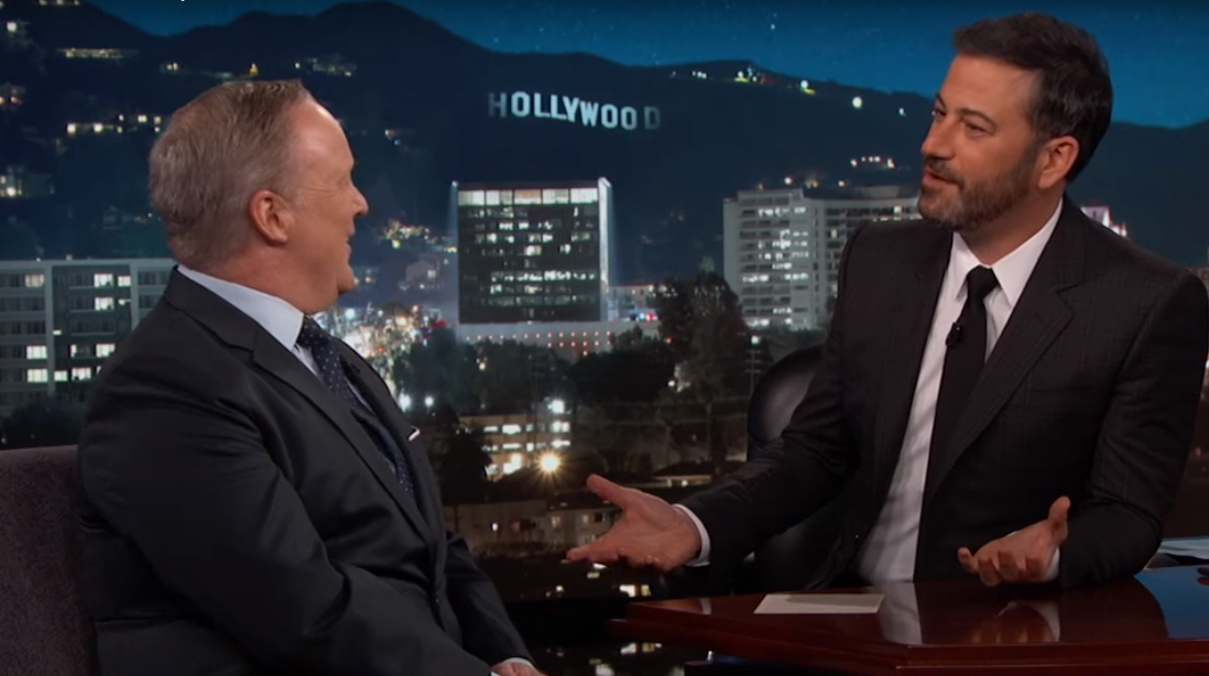 Sean Spicer tells Jimmy Kimmel he wasn’t expecting press conference first day on the job