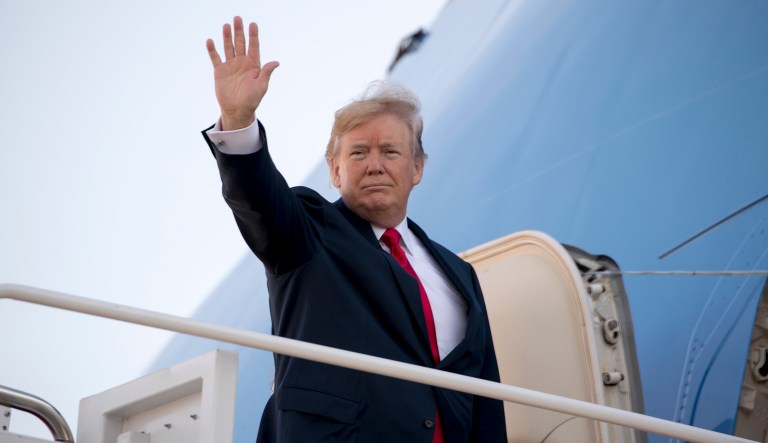 President Donald Trump waves as he boards Air Force One at Andrews Air Force Base, Md., Friday, Nov. 3, 2017, to travel to Joint Base Pearl Harbor Hickam, in Hawaii. Trump begins a 5 country trip through Asia traveling to Japan, South Korea, China, Vietnam and the Philippines. (AP Photo/Andrew Harnik)