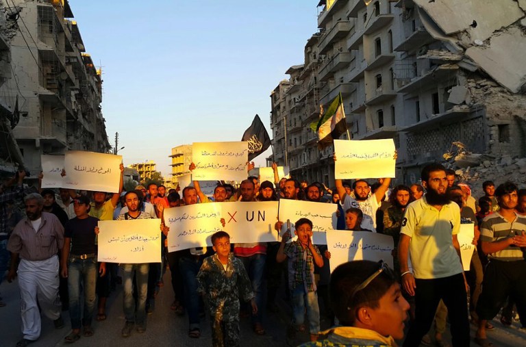 The Syrian military command has declared the fragile cease-fire, brokered by the United States and Russia, over. (Modar Shekho via AP)