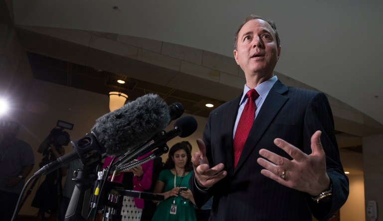 President Trump criticized Rep. Adam Schiff, the top Democrat on the House Intelligence Committee, calling him 