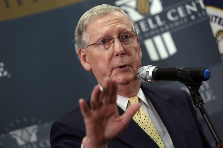 "We're certainly not going to be able to be doing big, comprehensive tax reform with this president," McConnell said in an interview with the publication Morning Consult posted online Sunday. (Getty Image)
