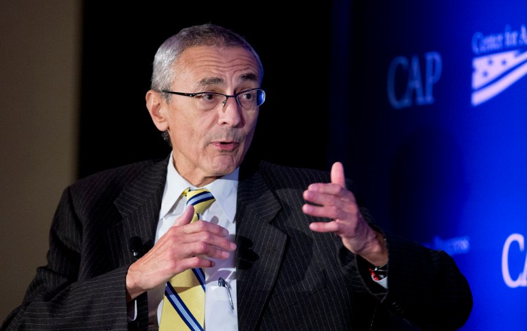 Hillary Clinton's campaign Chairman John Podesta appeared to have jumped ship to Donald Trump's team Wednesday night. (AP Photo/Manuel Balce Ceneta, File)