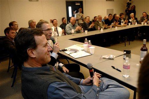 In 2010, Santorum only gave 1.8% to charity