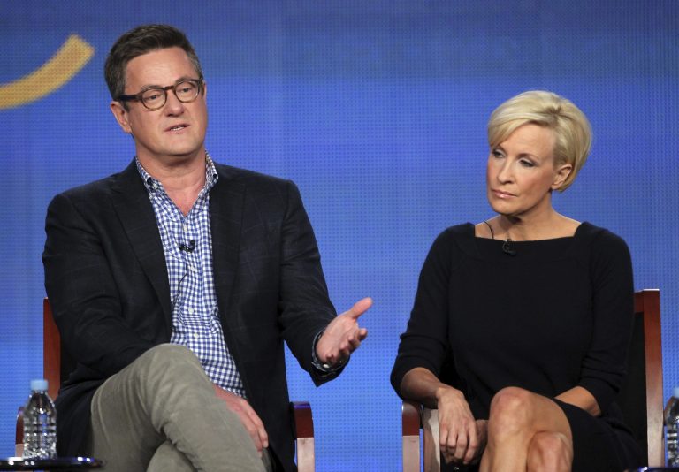 MSNBC host Joe Scarborough and co-host Mika Brzezinski (Frederick M. Brown/Getty images)