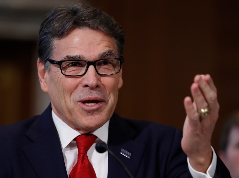 The Senate energy committee will vote to approve Energy secretary nominee Rick Perry on Tuesday. Democrats plan separate hearing on Scott Pruitt's EPA nomination. (AP Photo/Carolyn Kaster)