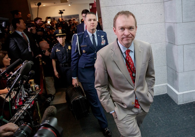 OMB Director Mick Mulvaney said that he doens't know if GOP has the votes to pass the healthcare bill that will repeal and replace Obamacare. (AP Photo/J. Scott Applewhite)