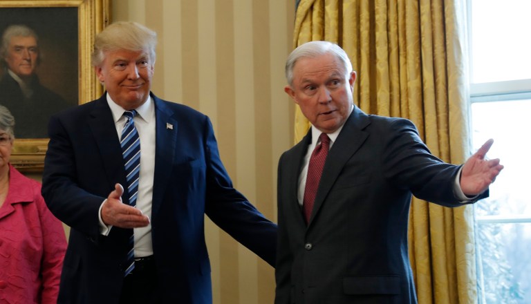 Congressional Democrats will keep demanding Attorney General Jeff Sessions' scalp, but President Trump is unlikely to give it to them anytime soon. (AP Photo/Pablo Martinez Monsivais)