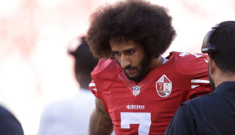 While Kaepernick could certainly sympathize with inner-city youth of today, to say he can relate is a bit of stretch. (AP Photo/Ben Margot)